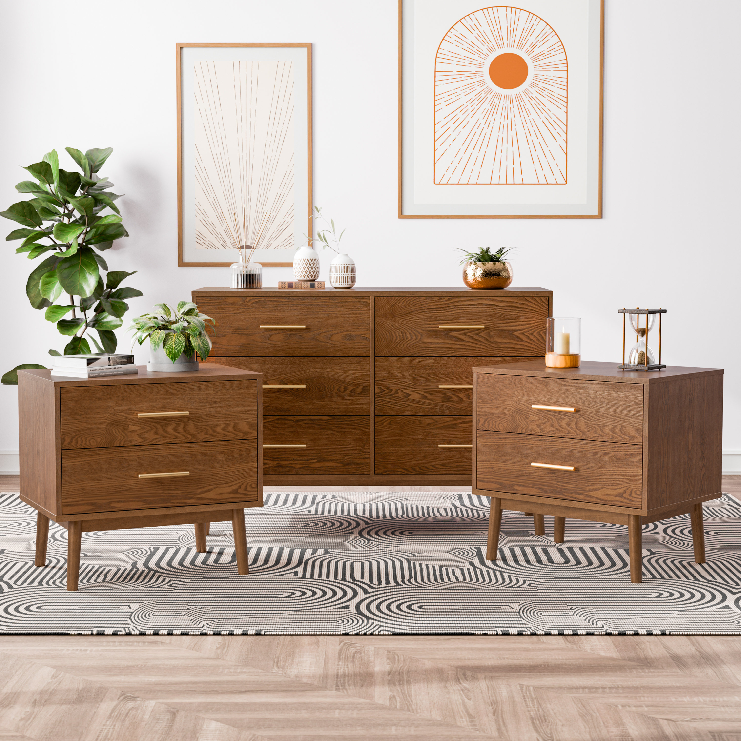 George Oliver Nevio 3-Piece Nightstands Set & Reviews | Wayfair